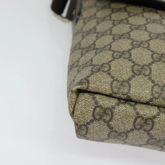GUCCI GG Supreme Shoulder Bag PVC Beige Silver 223666 Auth ep10673 - Picture 4 of 16